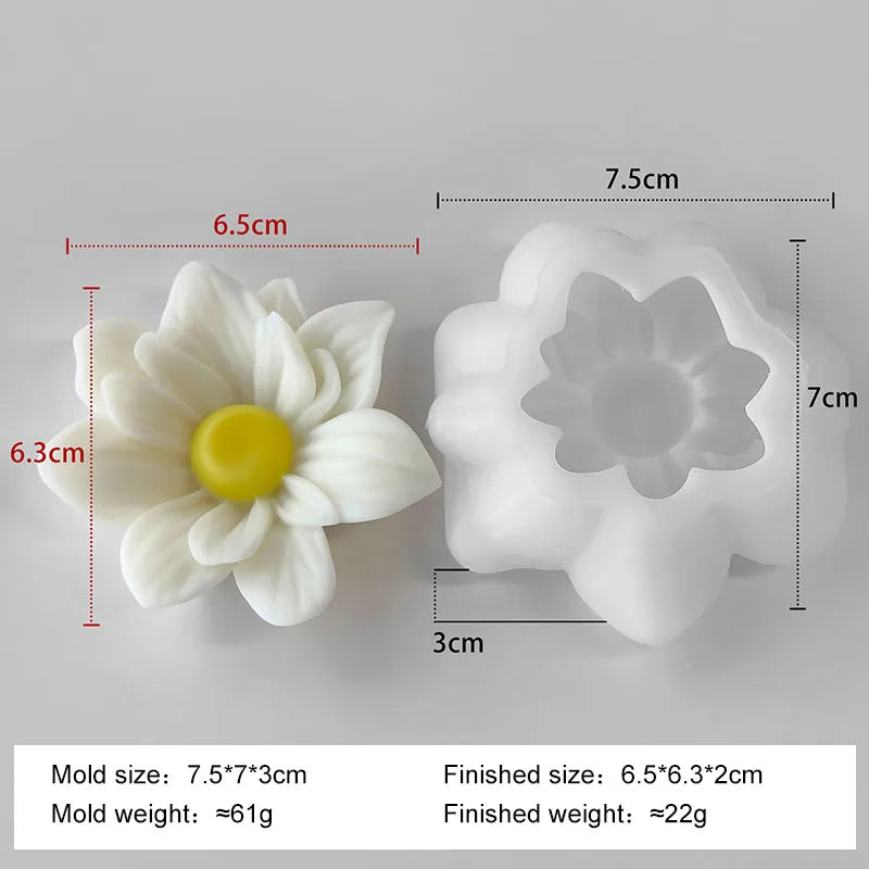 DIY Flowers Aroma Candle Silicone Mold Handmade Candy Chocolate Baking Mould Soap Candle Making Supplies