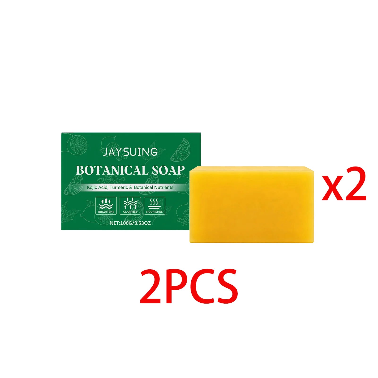 100g Botanical Turmeric Handmade Soap Kojic Acid Soap Natural Skincare Bar For Moisturizer Gentle Exfoliating For Face Hydrating