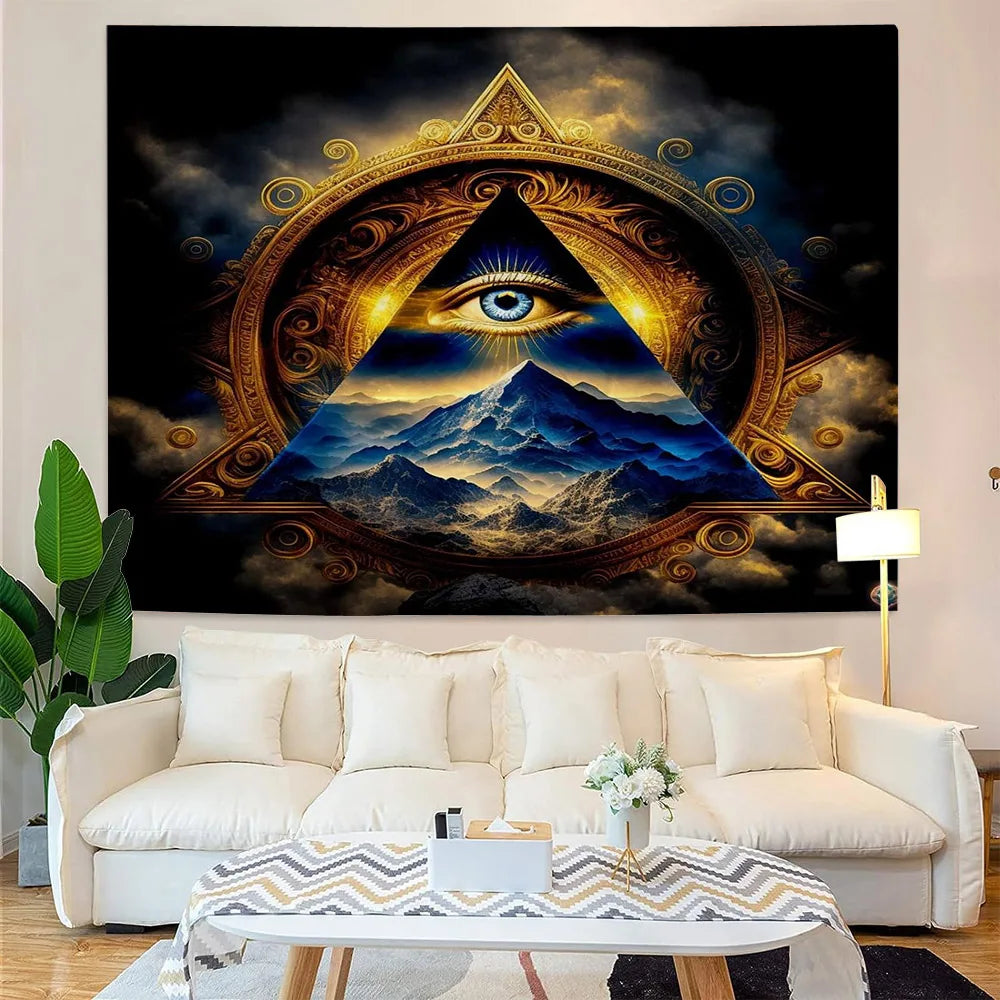 Egyptian Painting Tapestry  Nefertalis Tomb Thebes Wall Hanging Gods of Ancient Egypt Mural for Bedroom Living Room Dorm Decor