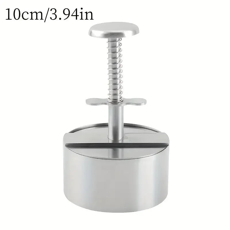 1PC Stainless Steel Hamburger Patty Manual Meat Cheeseburger Press Round Diy Patty Meat Dumpling Wrapper Kitchen Supplies Tools