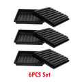6PCS 27x27cm Square Plastic Garden Seed Starter Grow Trays No Drain Holes Plant Seeding Tray Flats for Growing Microgreens Wheat