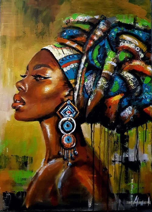 African Black Woman Graffiti Art Posters And Prints Abstract African Girl Canvas Paintings On The Wall Art Pictures Wall Decor