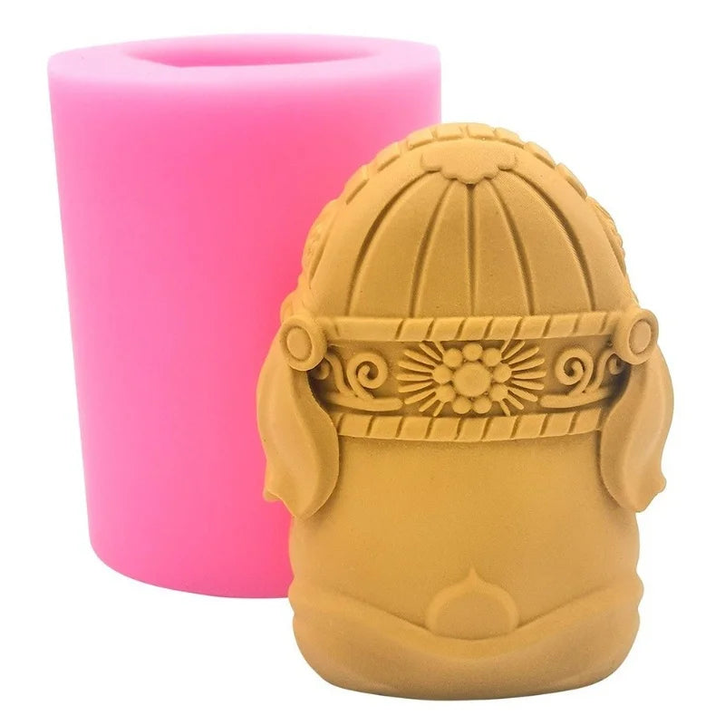 1 Pcs 3D Ganesh Soap Candle Mold Mould Ganesha Silicone Mold For Candle Decorating Resin Epoxy Crafts Gyspum Statue Molds
