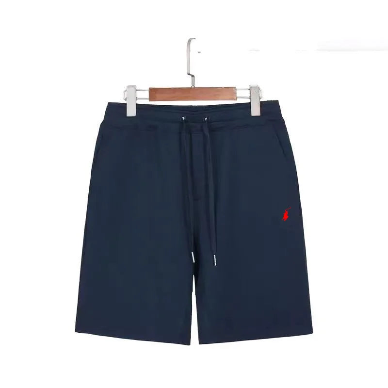 2026Summer casual men's shorts, POLO sanitary pants, solid color sports pants, casual vacation, loose fit