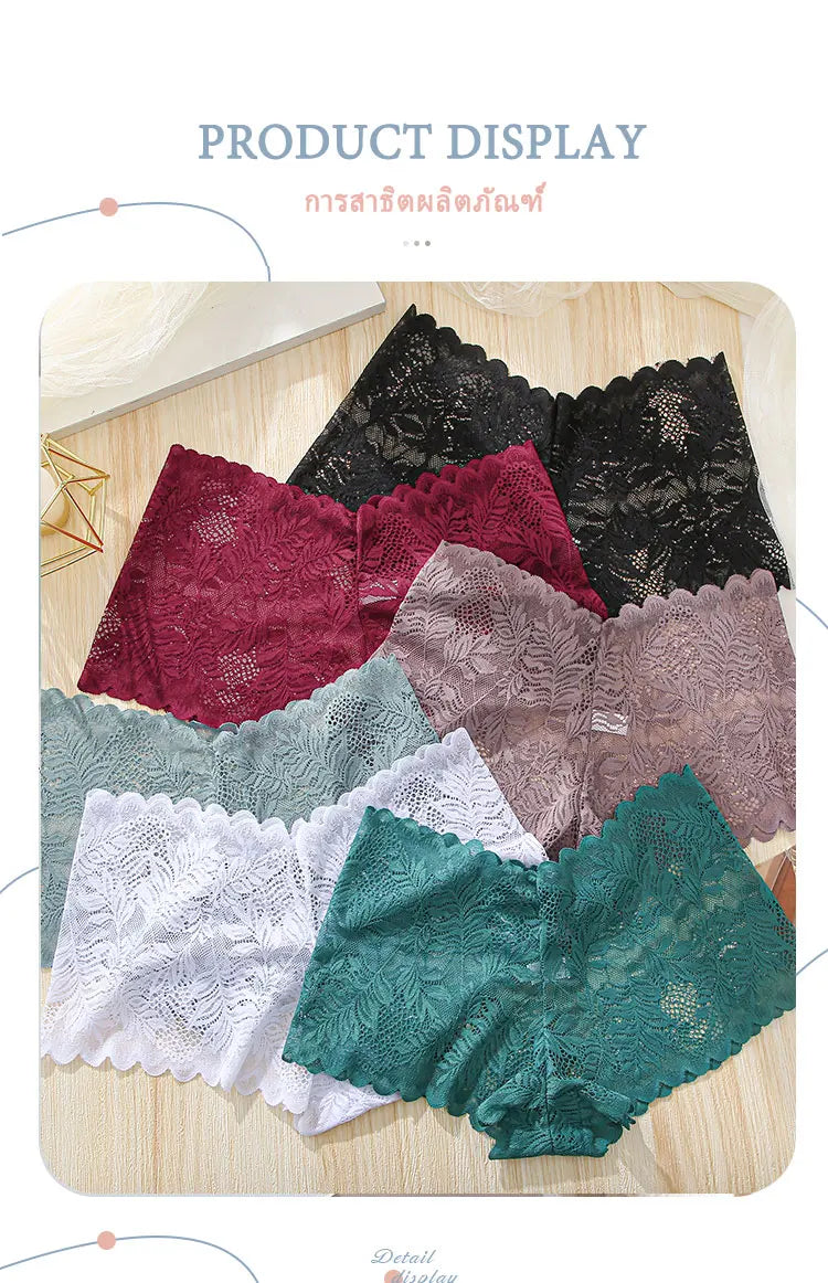 3pcs Women's Sexy Lace Bras for Women With Floral Edges seduction seamless briefs Exquisite Underwear  Comfort Underpants