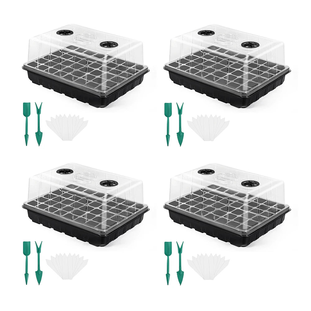12/24/48 Holes Flower Vegetable Seedling Pots Seedling Tray Garden Pots Durable Seed Germination Plant Flower Pots Grow Box