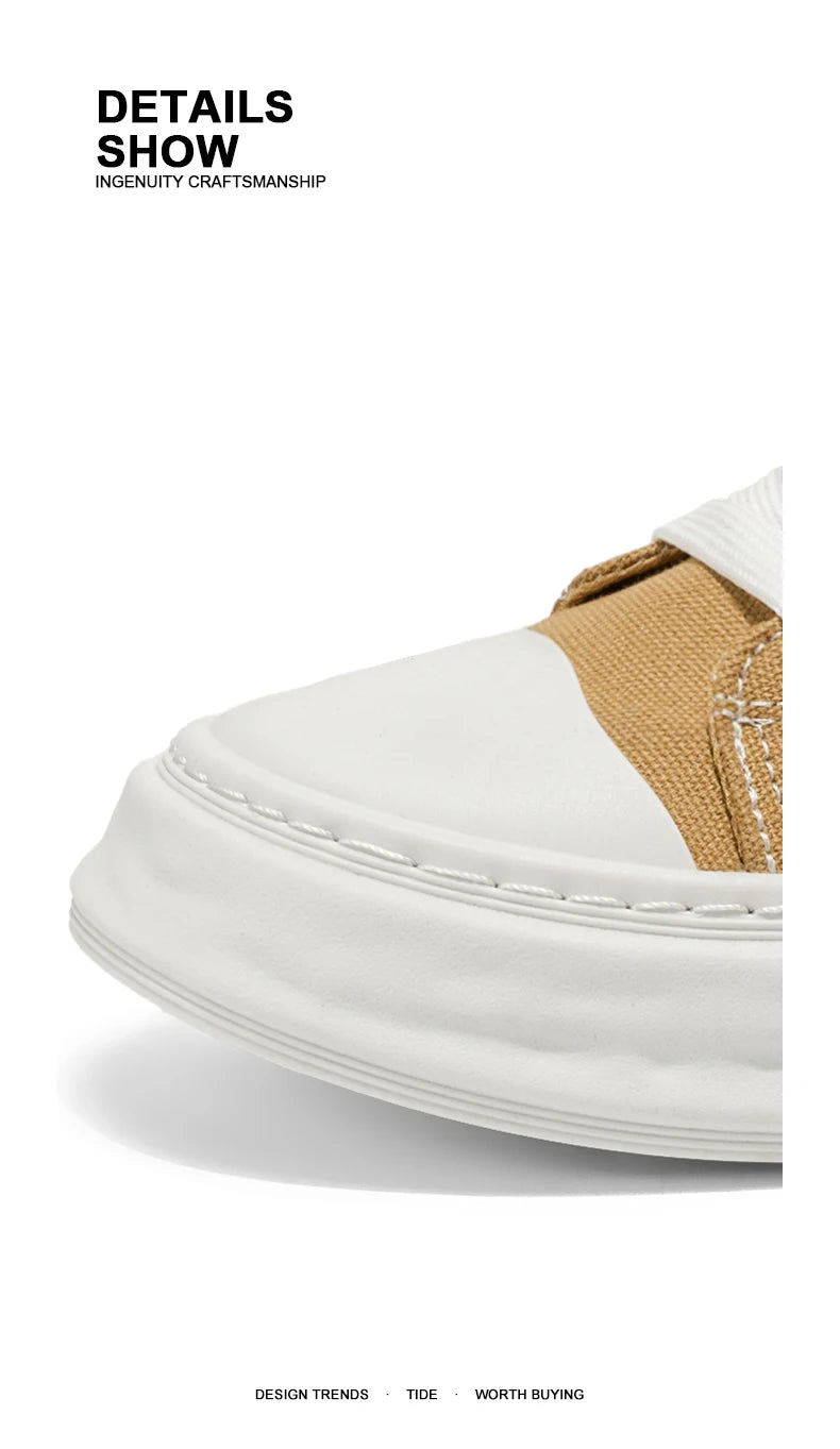 Casual Sneakers Sporty Design Trendy Flat Men's Canvas Shoes Breathable Low-Top Footwear Summer Winter Spring Autumn Wear