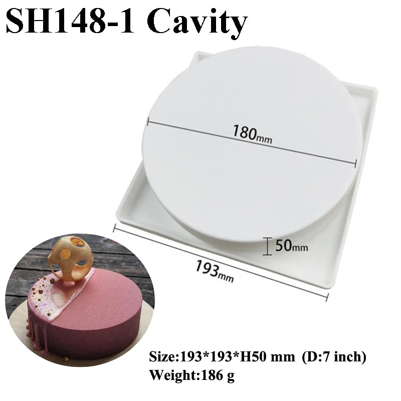 Cylindrical French Mousse Cake Mold Silicone Chocolate Mold Food Grade Kitchen Baking Tool Soap Mold Dessert Making Tools