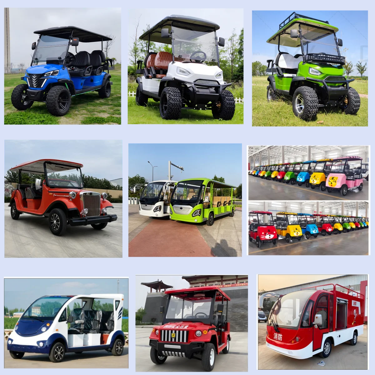 2025 New Product Luxury Heavy duty 2-seater Electric Big Wheel Club Cart Golf Cart  Electric handcart hunting cart