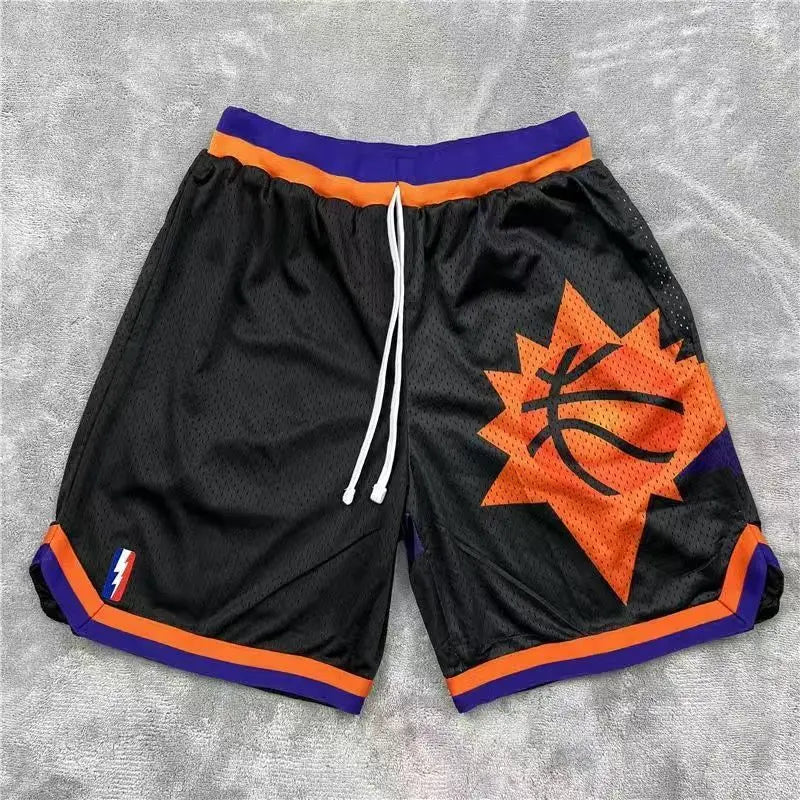 American Retro Embroidered Sports Shorts Men's Loose Casual Simple Personalized Four-point Basketball Pants Male Sportswear