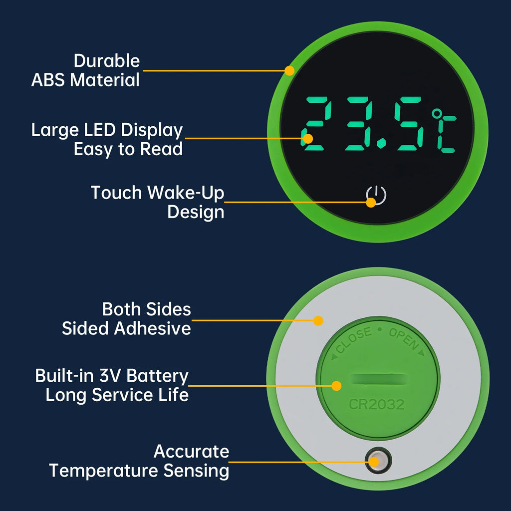 Cordless Digital Aquarium Thermometer LED Display Electronic Fish Tank Water Temperature Measurement Control Temp Meter Gauge