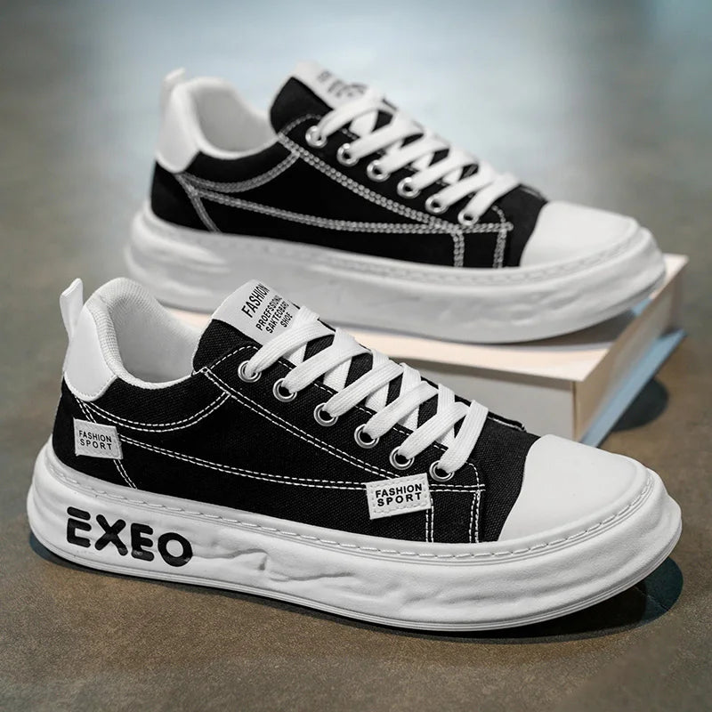 Casual Sneakers Sporty Design Trendy Flat Men's Canvas Shoes Breathable Low-Top Footwear Summer Winter Spring Autumn Wear