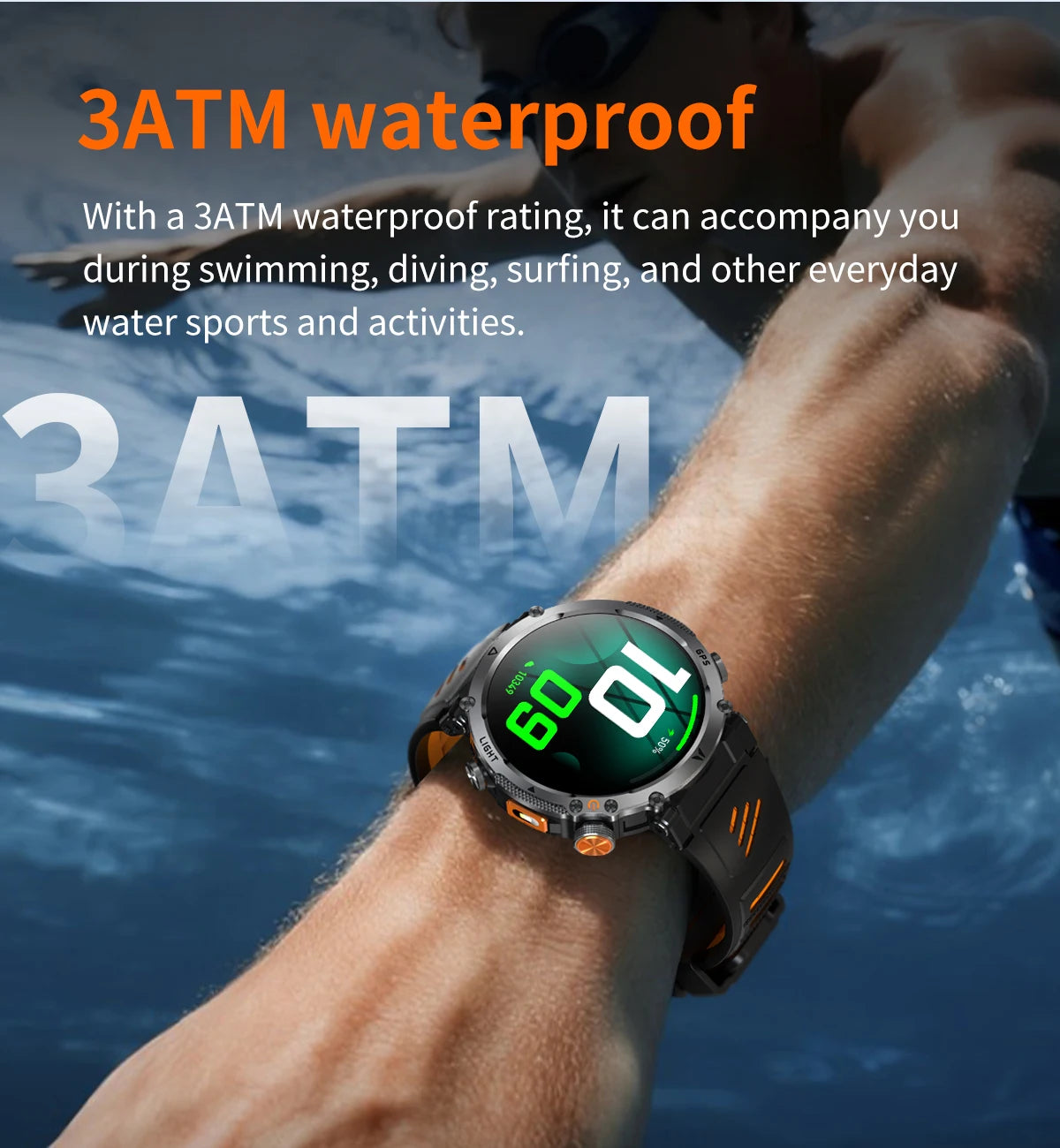 2026 New GPS Ultra Outdoor Sports Smart Watch 1.7" AOD Compass 5ATM Waterproof 170+ Sports Man Durable Military Call Smartwatch