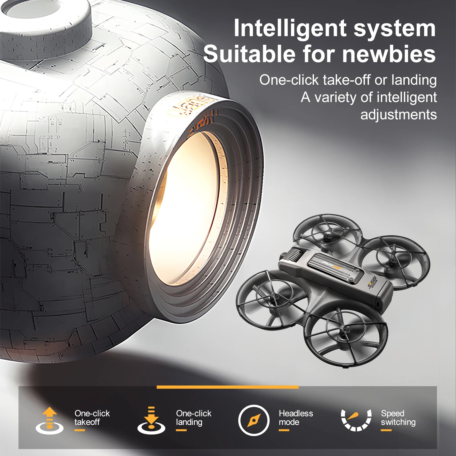 Drone with Camera 4K HD Video Stable Hover 180° Adjustable Lens 3D Flip RC Drones FPV Brushless Optical Flow Quadcopter UAV