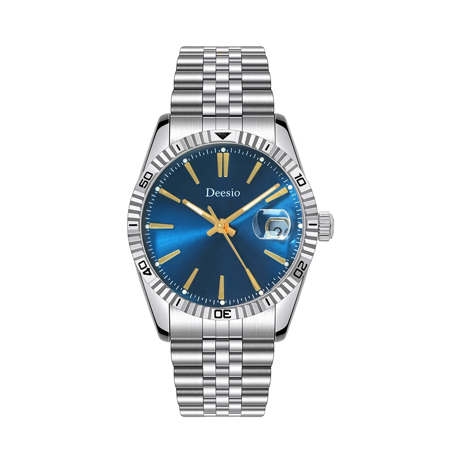Deesio Automatic Mechanical Watch for Men Luxury Stainless Steel Waterproof Luminous Business Dress Wristwatch Sapphire Glass