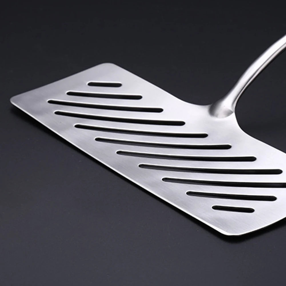 304 Stainless Steel Extra Wide Fish Spatulas Steak Shovel Fish Turner Slotted Beveled Kitchen Cooking Utensils