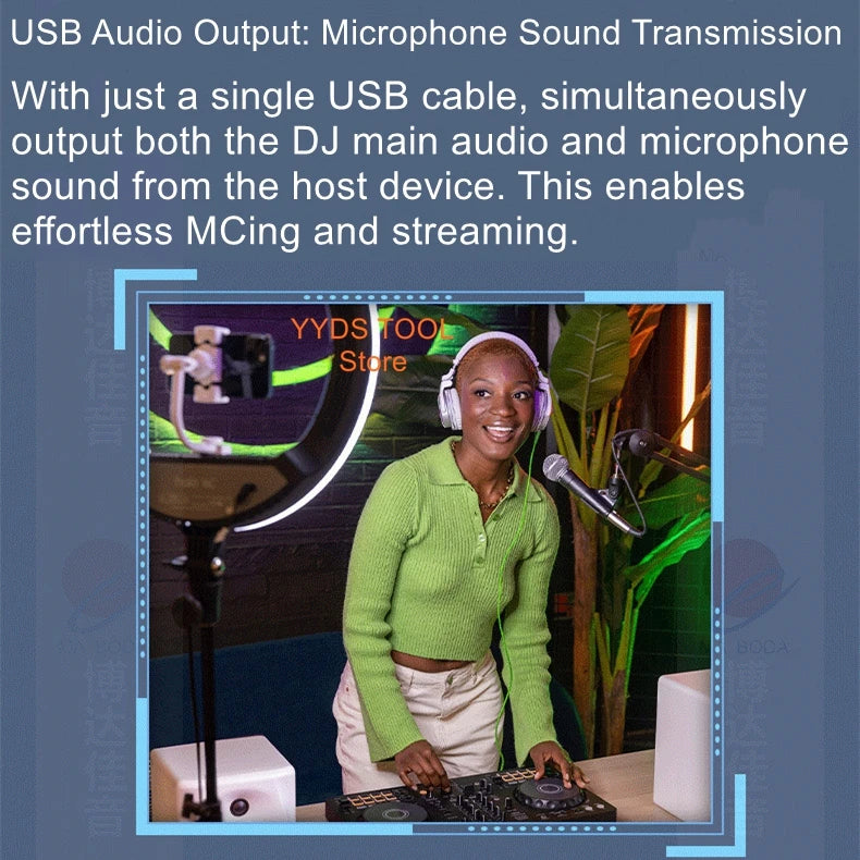 DJ Pioneer DDJ-FLX4 Beginner DJ Digital Controller for Live Streaming and Bar DJing