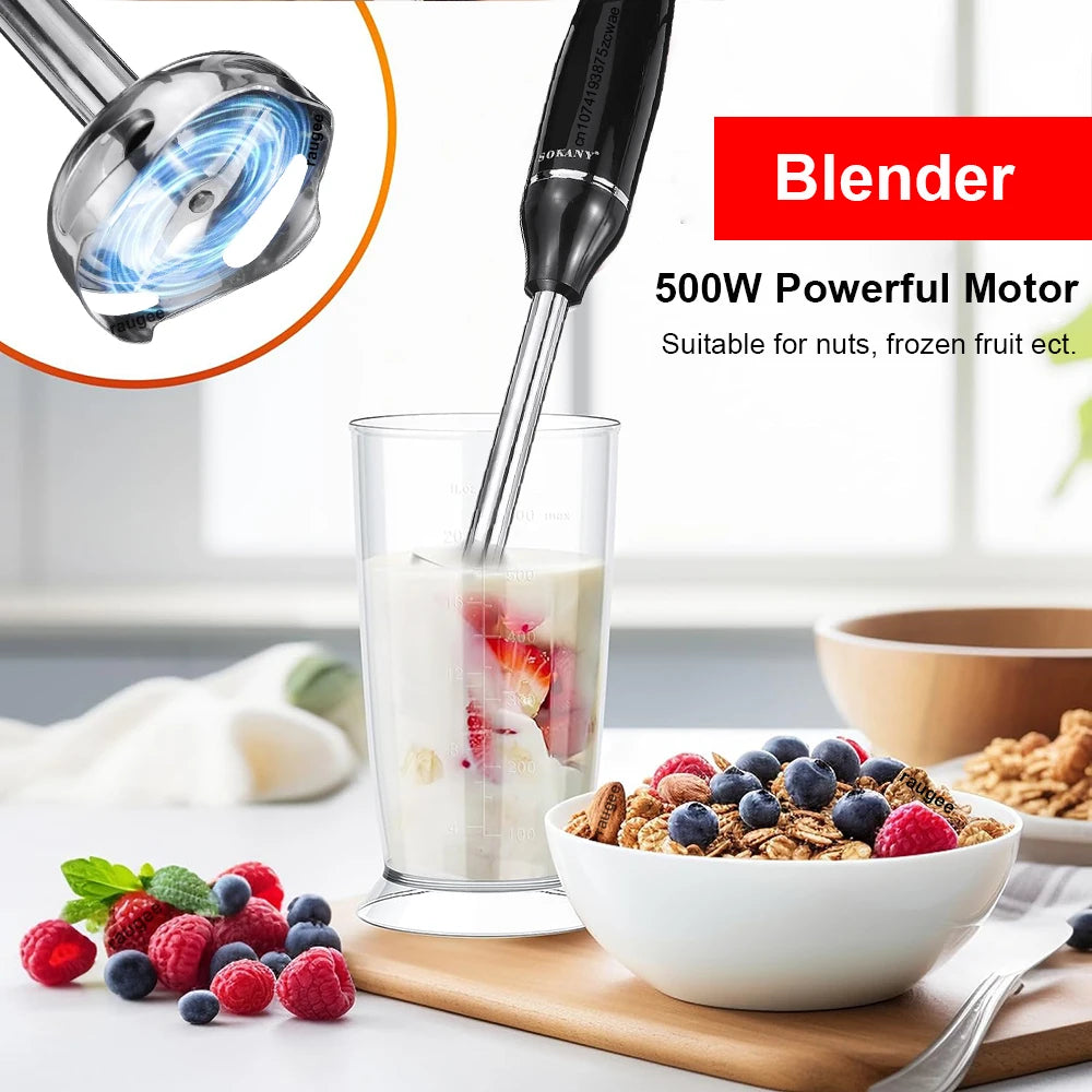 4in1 Electric Blender Multifunctional Kitchen Hand Blender Meat Chopper Egg Beater Vegetable Baby Food Juice Portable Blender