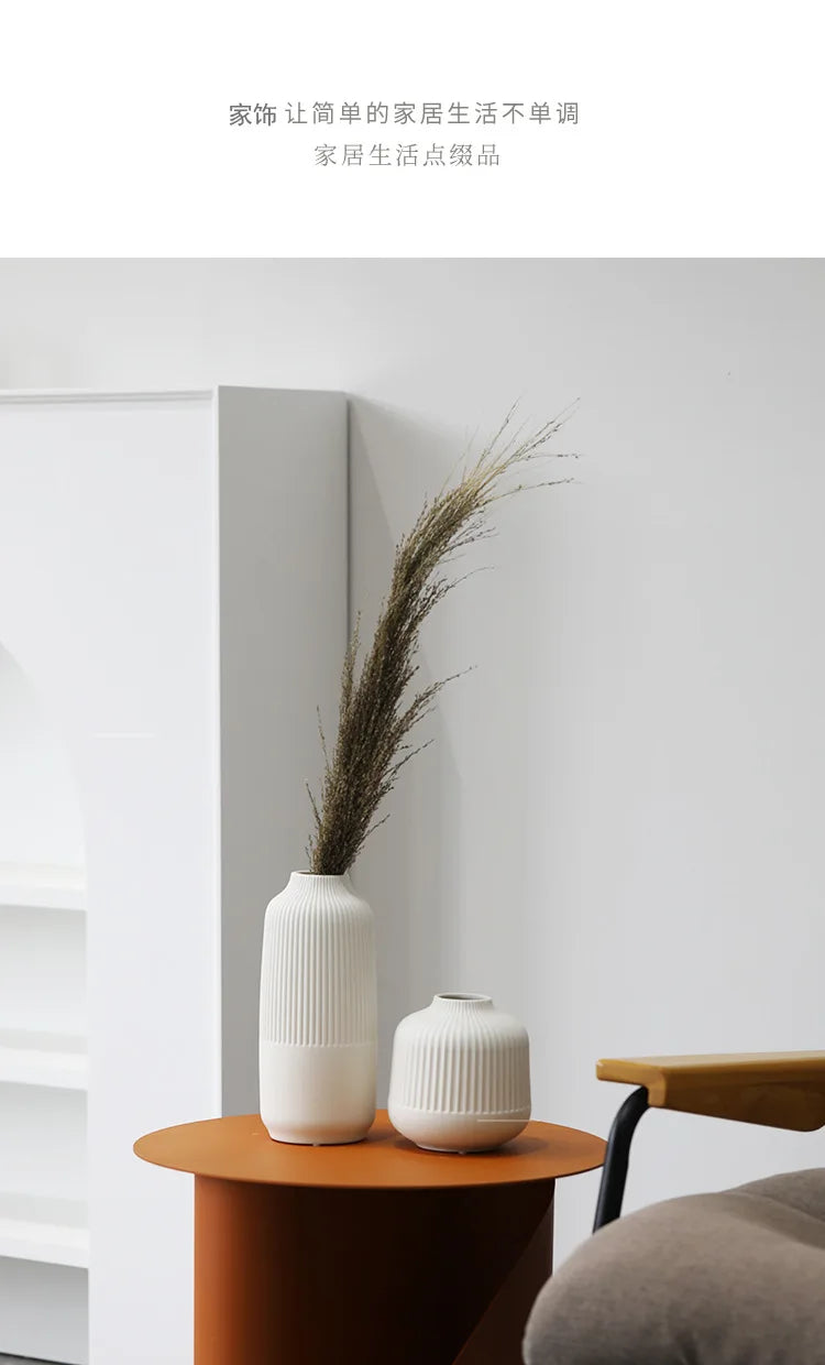 Ceramic Vase Decoration Living Room Flower Arrangement Decoration Light Luxury High-end Flower Arrangement Handicraft Decoration