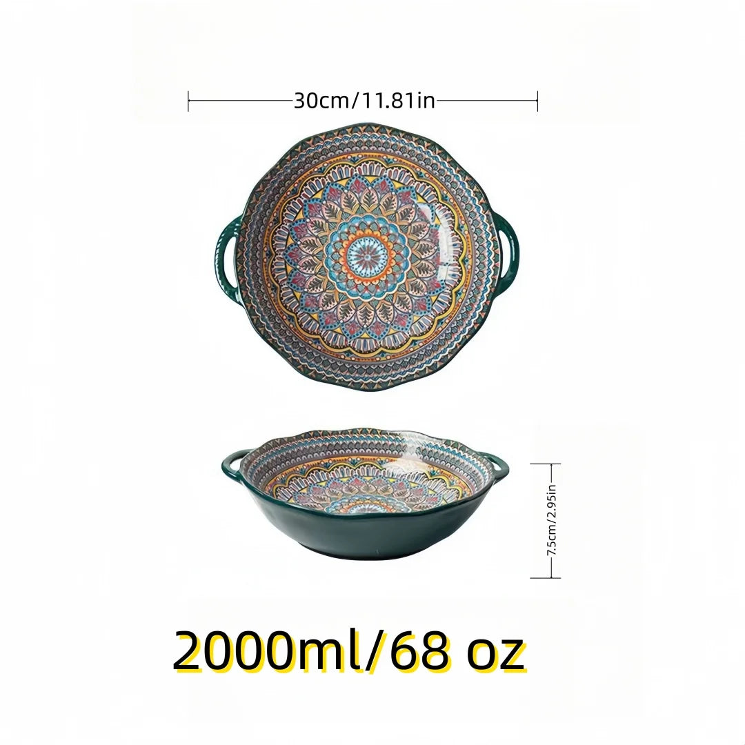 Bohemian amphora soup bowl household ceramic large soup bowl noodle bowl high value tableware large bowl ramen bowl soup bowl