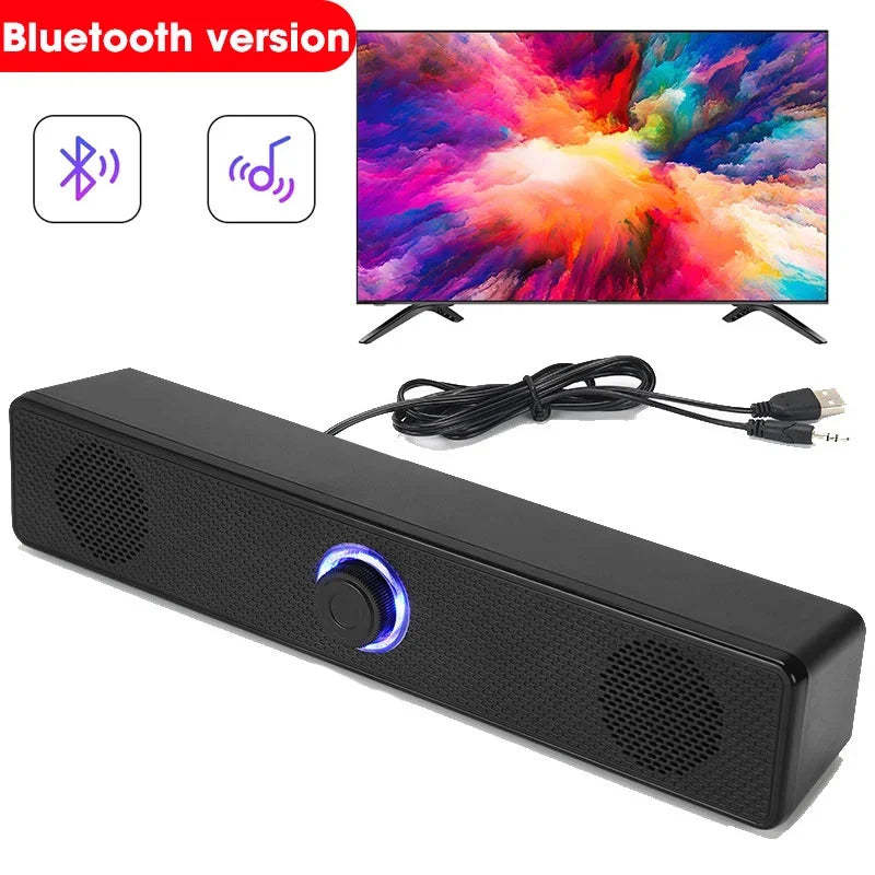 Bluetooth 4D Surround Sound System Home Cinema Computer Soundbar for TV Subwoofer Wired Stereo Powerful Speaker