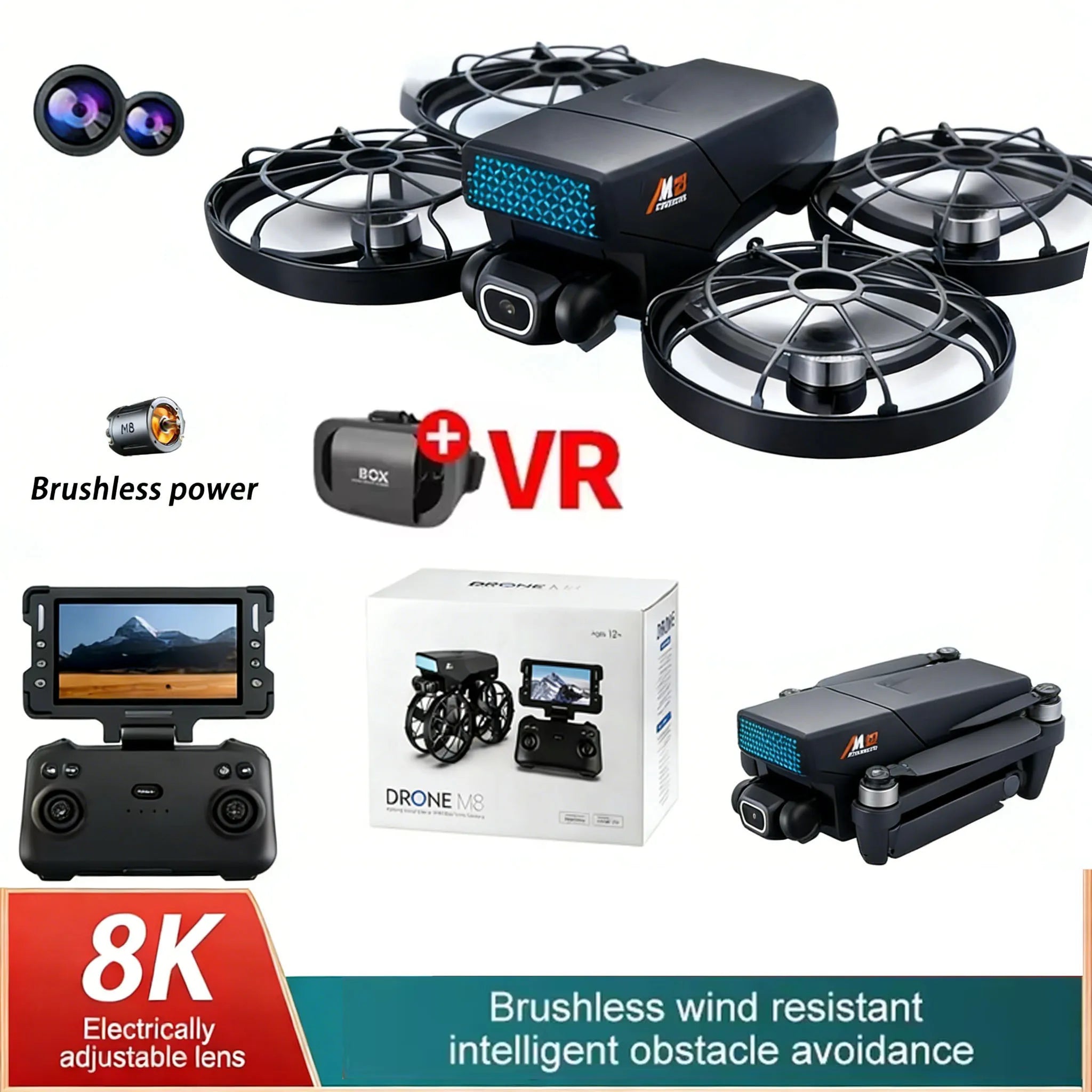 Drone for Kids Adults Beginner with Camera 1080P One-Click Take Off/Landing Altitude Hold Headless Mode 360°Flip RC toy airplane