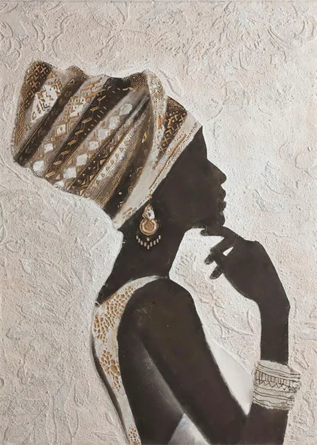 African Woman Abstract Art Canvas Paintings Africane Girl Africa Art Posters and Prints Wall Art Pictures for Living Room Decor