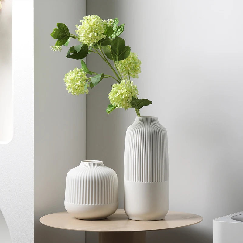 Ceramic Vase Decoration Living Room Flower Arrangement Decoration Light Luxury High-end Flower Arrangement Handicraft Decoration