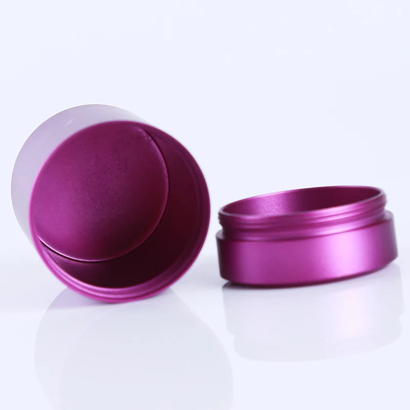 60ML Solid Color Airtight Smell Proof Container Aluminum Alloy Herb Stash Metal Sealed Can Tea Jar Storage Boxes