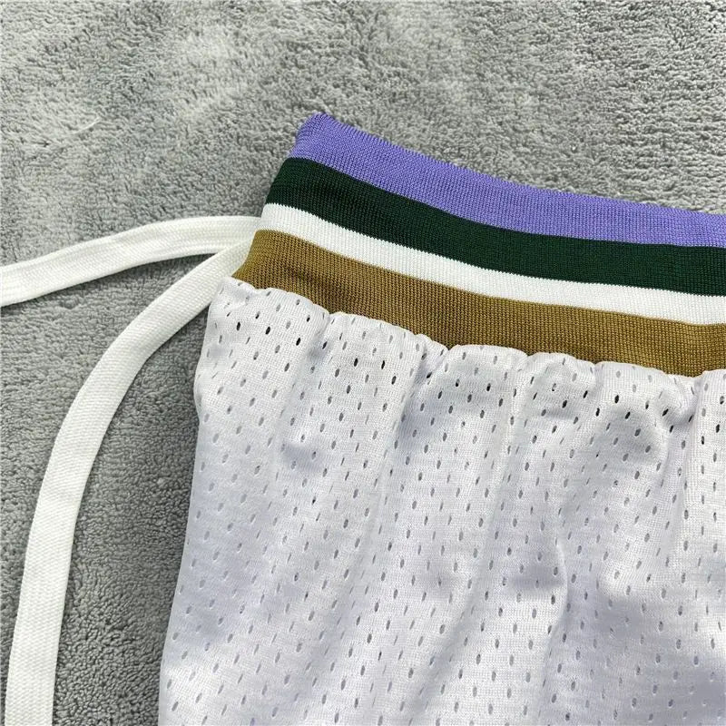 American Retro Embroidered Sports Shorts Men's Loose Casual Simple Personalized Four-point Basketball Pants Male Sportswear