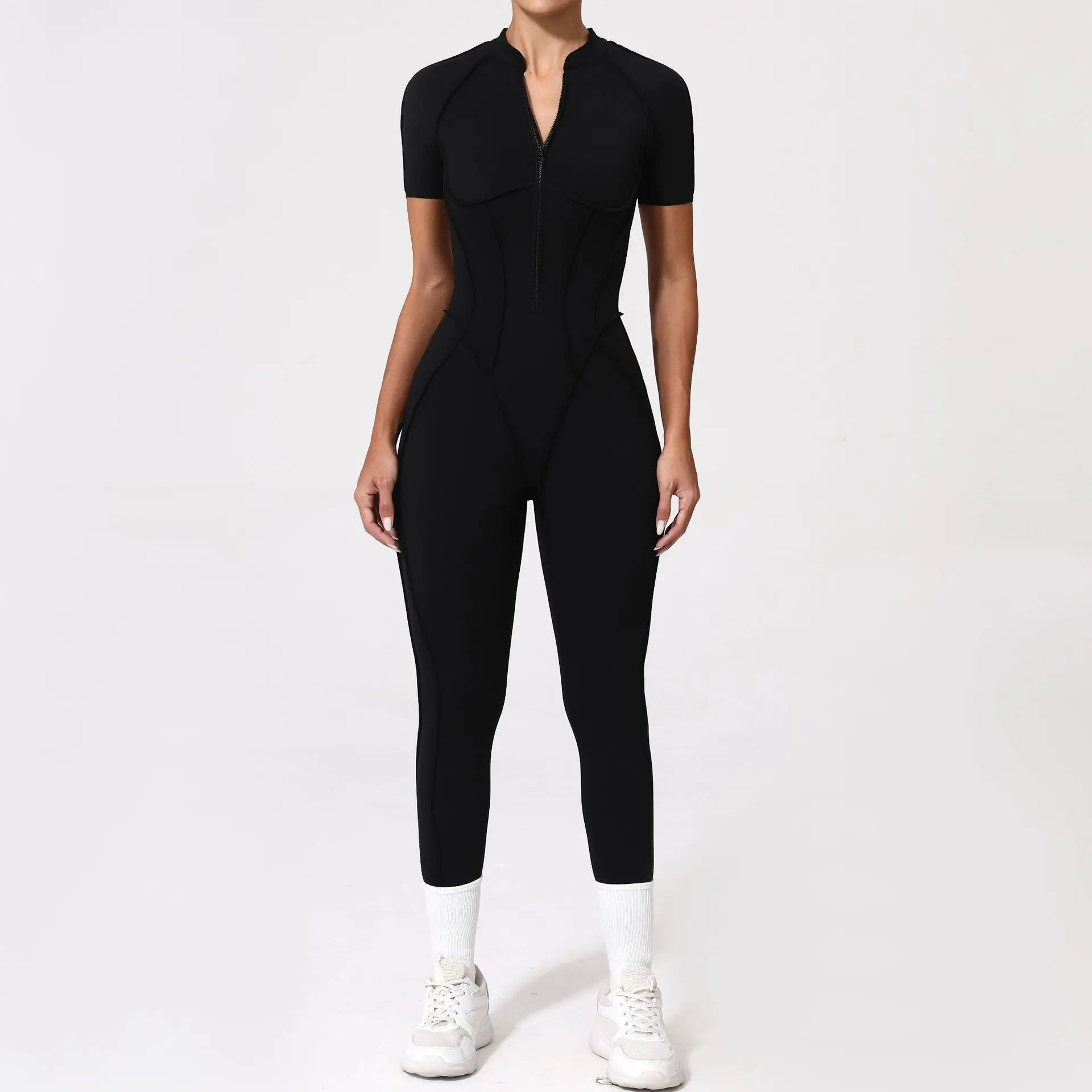 2025 New Style Women Yoga Apparel Workout Suit Gym Clothing Outdoors Sports Suit Short Sleeves Long Pants Suit Fitness Suit Set