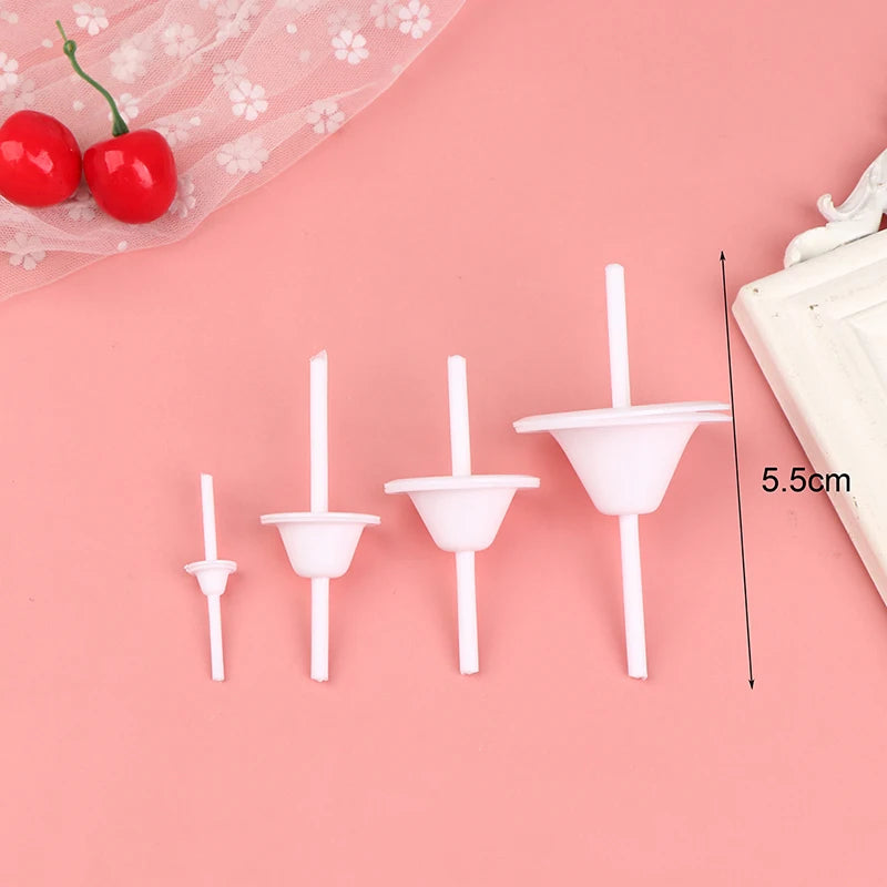 8pcs Lily Flower Holder Cupcake Stand Icing Cream Cake Flower Studs Decorating Tool Nail Baking Tools
