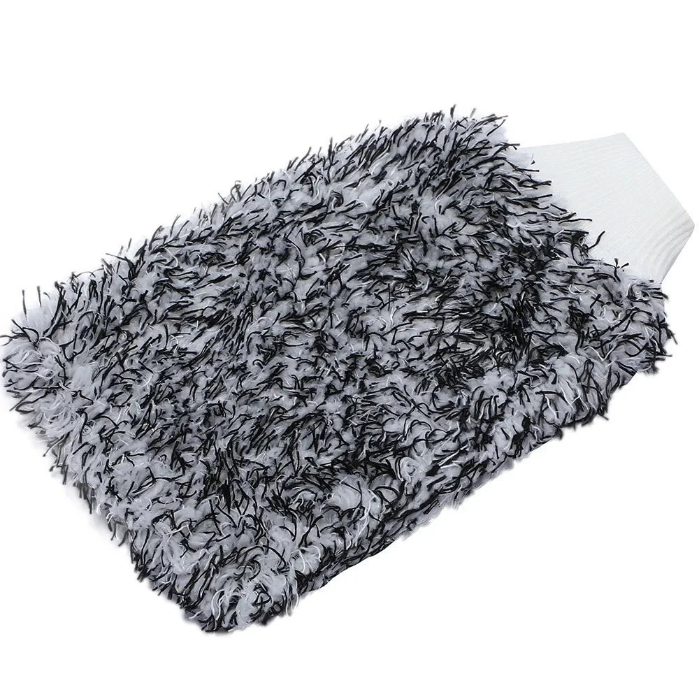 Car Washing Gloves Microfiber Strong Water Coral Velvet Cleaning Glove Soft Thickened Dust Removal Clean Tools Car Accessories