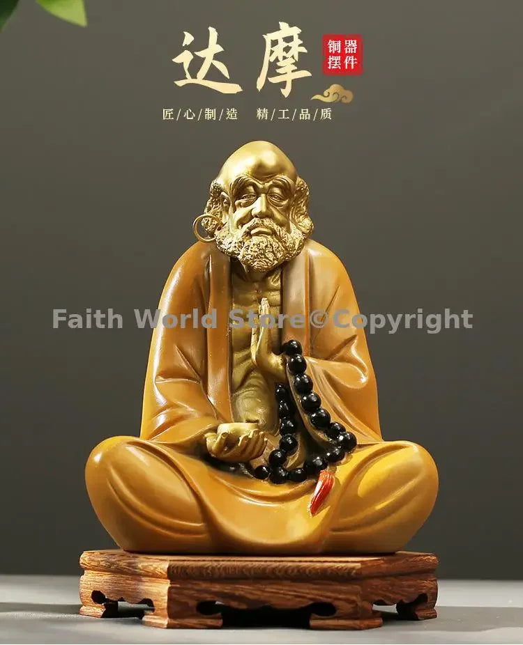 Buddhism Spiritual Art Bronze Sculpture Dharma Buddhist saints Chan sect Dhyana Zen Bronze carved home decorative Sitting Buddha