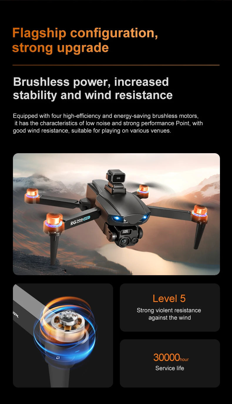 Drone Professional GPS 8K HD Dual Camera RC Drones with Screen 5G WIFI Image Transmission FPV Aerial UAV Obstacle Avoidance Dron