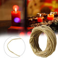 1 Roll Beeswax Wick Organic Hemps Wick 33 FT Well Coated Natural Beeswax For DIY Candle Stick Making Votives Tea Lights New