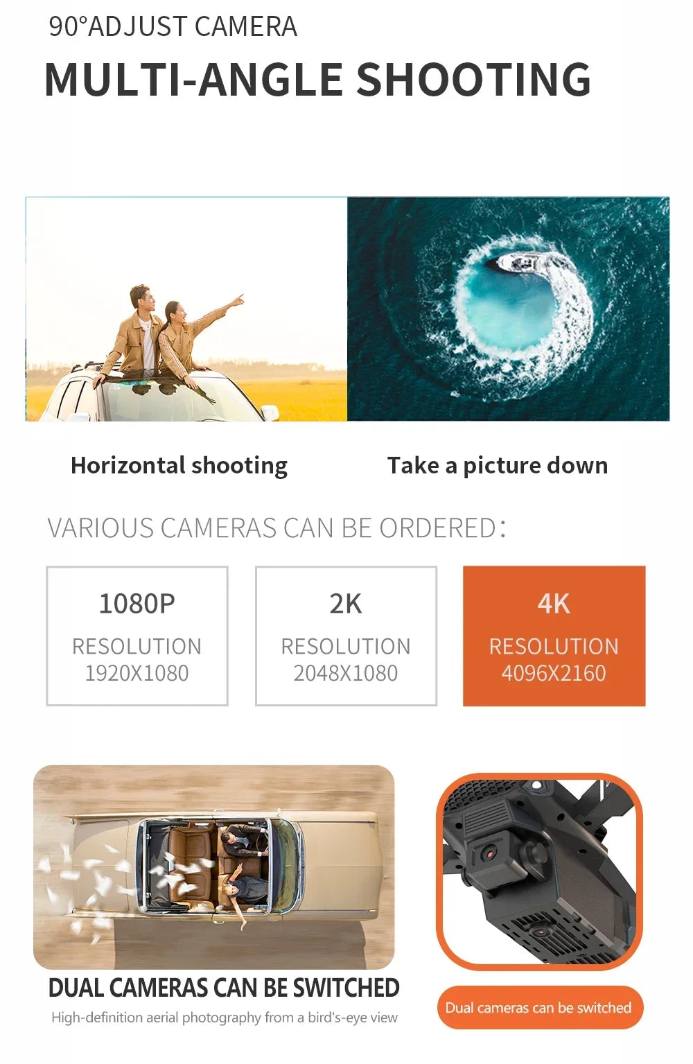 2026 New E88 Drone offers foldable design big screen 8K dual camera GPS brushless motor obstacle avoidance for RC toys gifts