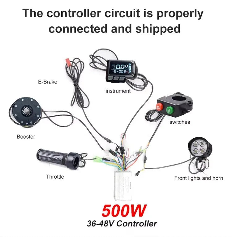 Electric Bike kit with ebike electric bicycle kit 20 26'' 27.5 700C 500W Front Rear Electric Wheel Hub Motor