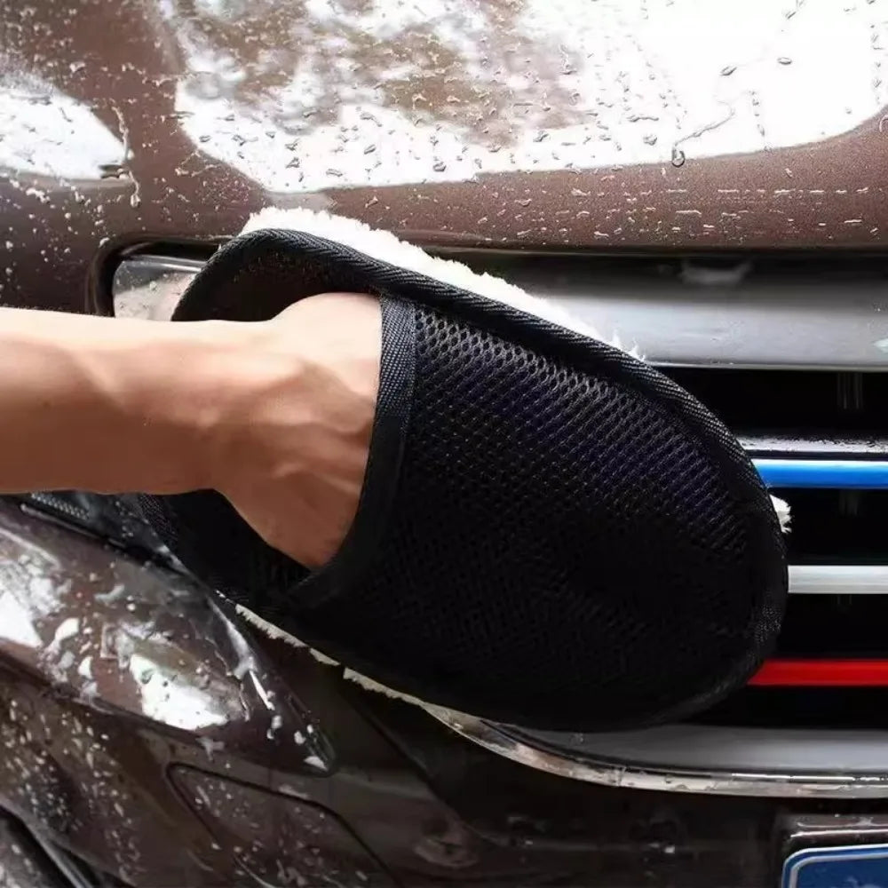 Car Cleaning glove Microfiber Wool Soft Auto Car Washing Glove Cleaning  Motorcycle Washer Care Car paint Wash care tools