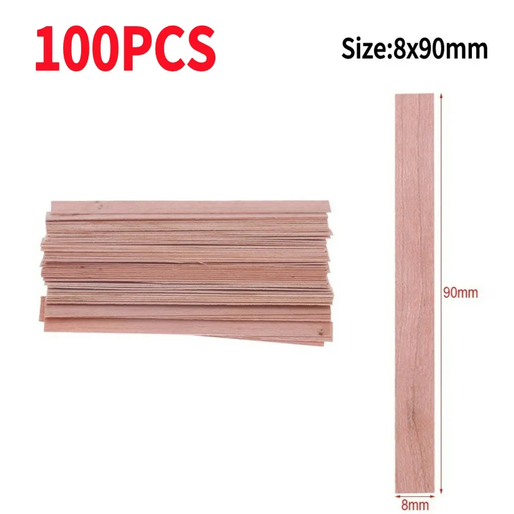 50/100PCS Wooden Candle Wicks Smokeless Candle Wicks Handmade Candles Soy or Soy Parffin for DIY Candles Making Supplies Tools