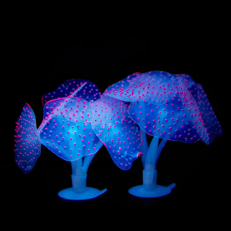 Artificial Glowing Anemone Luminous Plant Fish Tank Aquarium Decoration Underwater Landscape Ornament Aquascaping Accessories