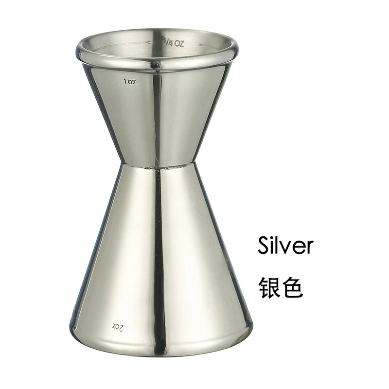 1OZ/2OZ Cocktail Jigger Double Wall Bar Measuring Cup Heavyweight Bar Tool