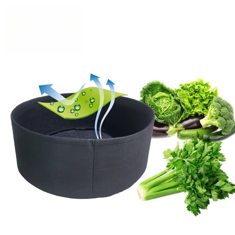 Fabric Garden Grow Bags Planting Pot Circular Large Felt Outdoor Yard Garden Vegetable Field Bed Garden Nursery Bag Planters