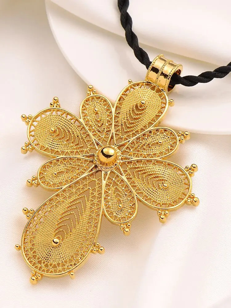 Ethiopian Jewelry Cross Pendant Necklaces African Eritrean Habesha Wedding Accessories Gift