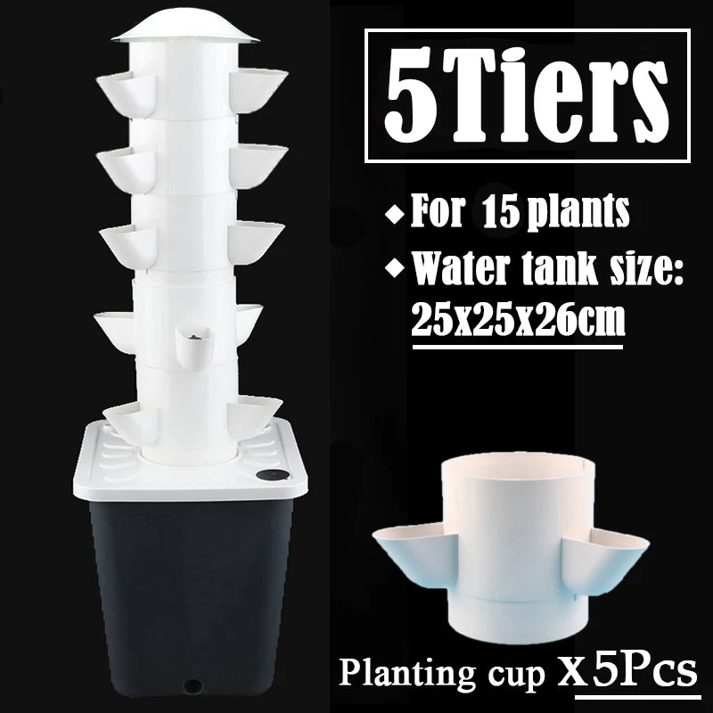 DIY Hydroponic Growing System Home Vertical Tower Veg Planter Indoor Vegetable Fruits Soilless Cultivation Equipment