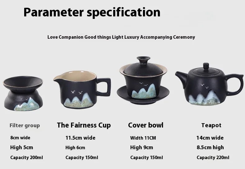 11pcs Japanese Travel Tea Set with Teapot Tea Cups And Bamboo Tray Hand-Painted Ceramic Tea Set with Gift Box And Storage Box