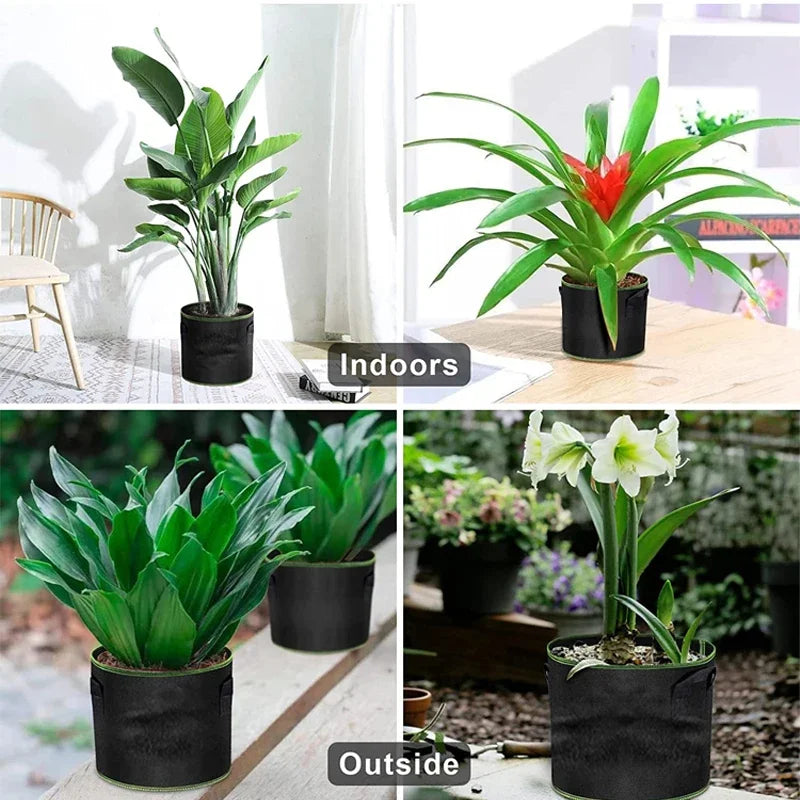 5 10 Gallon 20 Gallon Felt Grow Bags Thickened non-woven Vegetable Saplings Potato Tree Planting Bags Tree Foldable Planting Buc