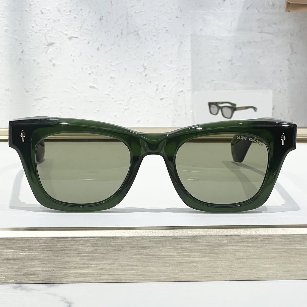 Dearan 10th Anniversary Luxury Retro Sunglasses Exquisite Cat Eye Thick Acetate Handmade UV400 Neutral Glasses
