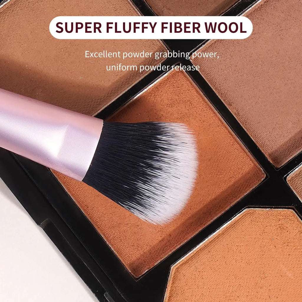 15 PCS Makeup Brushes Double-ended Makeup Brush Set Double Sided Angled/Round Top Brush Foundation Contour Blending Eyebrow Eyes