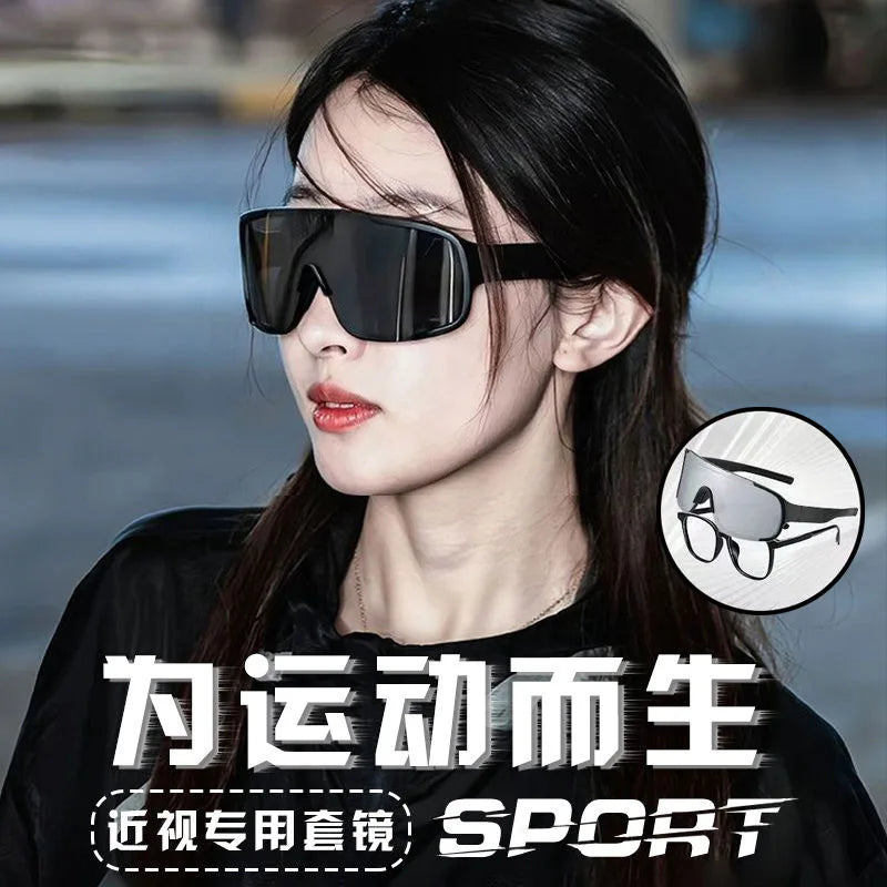 Cycling Sunglasses Glasses Cover Over Myopia Prescription Glasses Glasses Sports Men Women Goggles Protective Glasses Eyewear